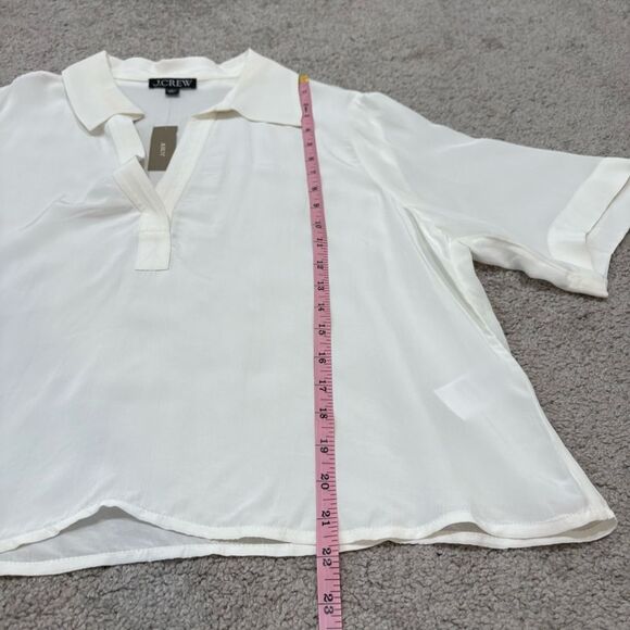 J. Crew Ivory Blouse with Collar - Picture 9 of 11